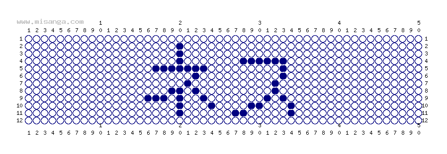 編みこみ文字ミサンガ製作図：ネス