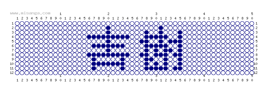 編みこみ文字ミサンガ製作図：青樹