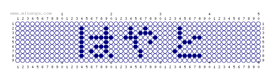 編みこみ文字ミサンガ製作図：はやと