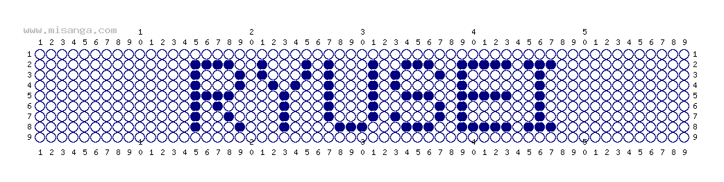 編みこみ文字ミサンガ製作図：RYUSEI