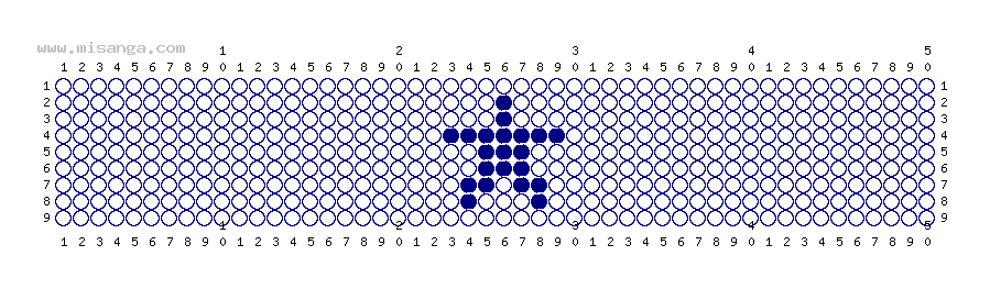編みこみ文字ミサンガ製作図：★