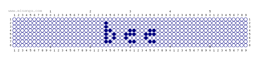 編みこみ文字ミサンガ製作図：RUU