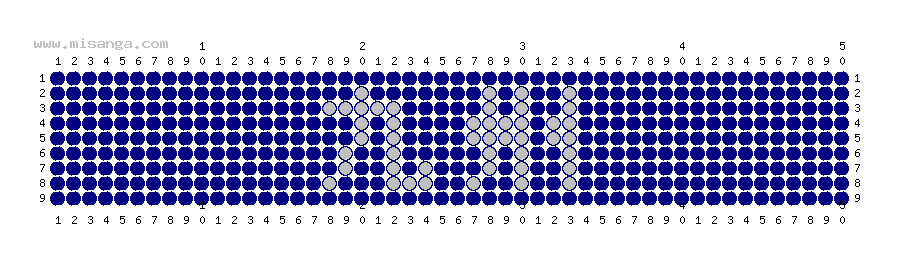 編みこみ文字ミサンガ製作図：九州