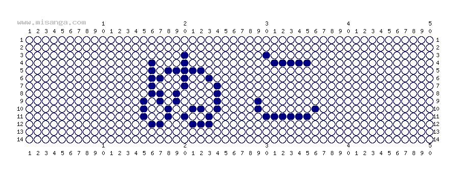 編みこみ文字ミサンガ製作図：ぬこ