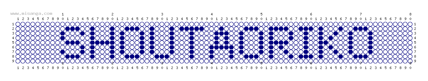 編みこみ文字ミサンガ製作図：SHOUTAORIKO