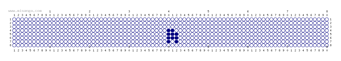 編みこみ文字ミサンガ製作図：M
