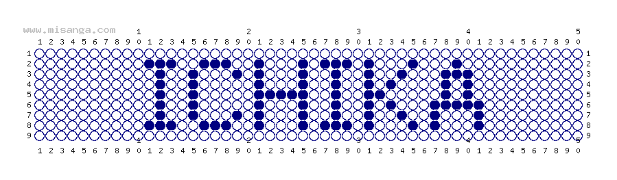 編みこみ文字ミサンガ製作図：ICHIKA