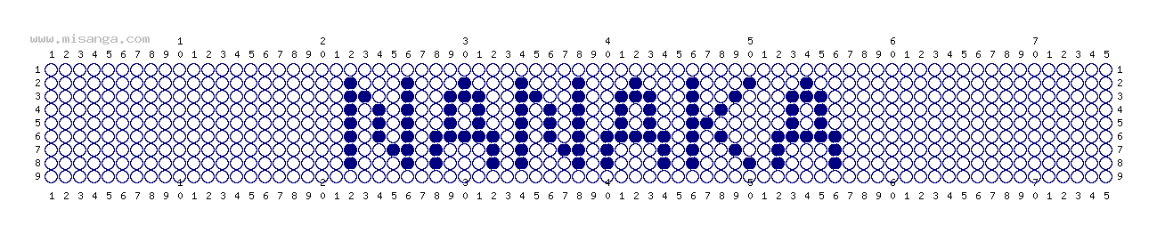 編みこみ文字ミサンガ製作図：NANAKA