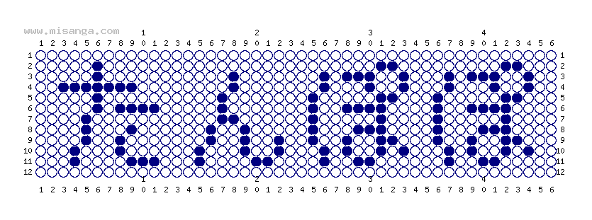 編みこみ文字ミサンガ製作図：たんぽぽ