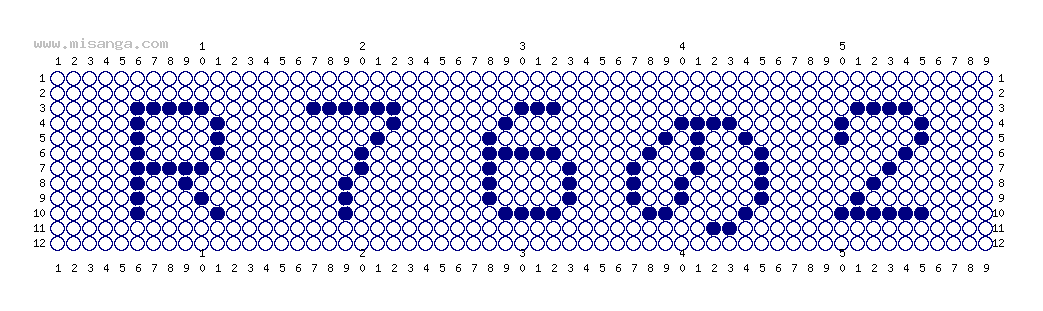 編みこみ文字ミサンガ製作図：R76の2