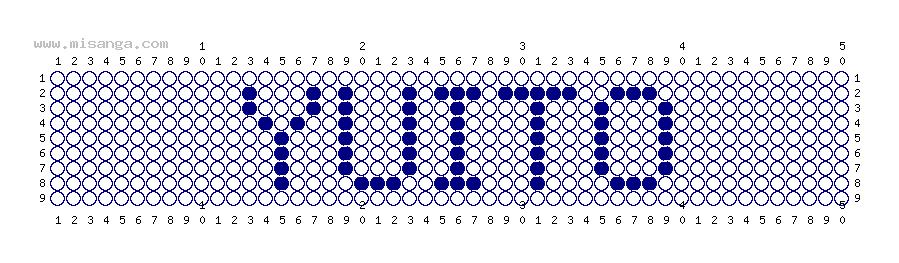 編みこみ文字ミサンガ製作図：YUITO