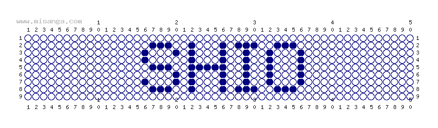 編みこみ文字ミサンガ製作図：SHIO