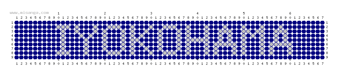 編みこみ文字ミサンガ製作図：IYOKOHAMA