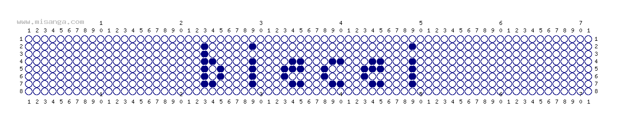 編みこみ文字ミサンガ製作図：RYUSEI