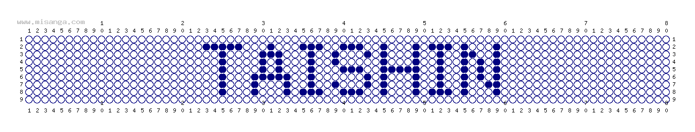 編みこみ文字ミサンガ製作図：TAISHIN