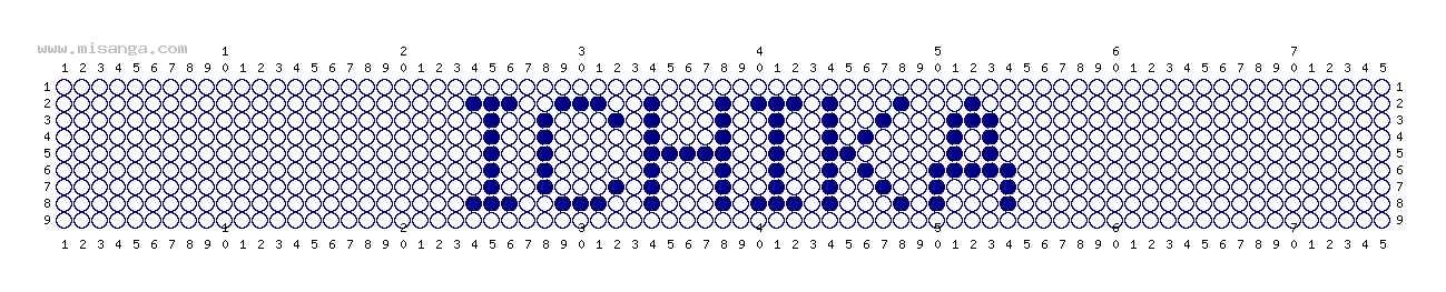 編みこみ文字ミサンガ製作図：ICHIKA