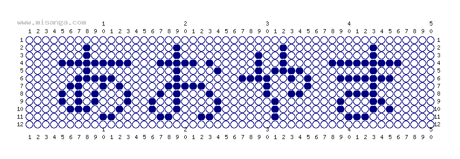 編みこみ文字ミサンガ製作図：あおやま