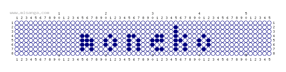 編みこみ文字ミサンガ製作図：MONEKO