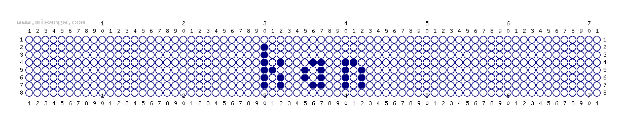 編みこみ文字ミサンガ製作図：KAN