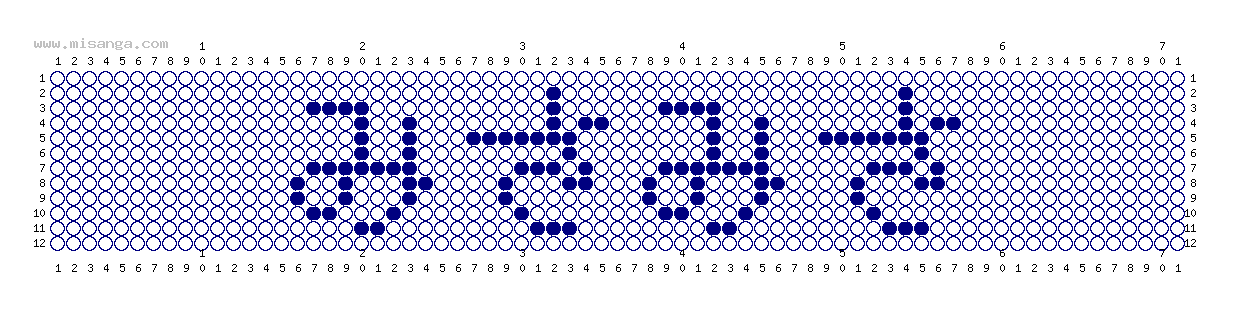 編みこみ文字ミサンガ製作図：みさみさ