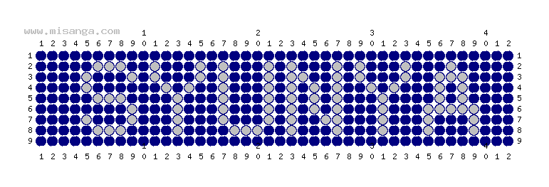 編みこみ文字ミサンガ製作図：SYUNYA