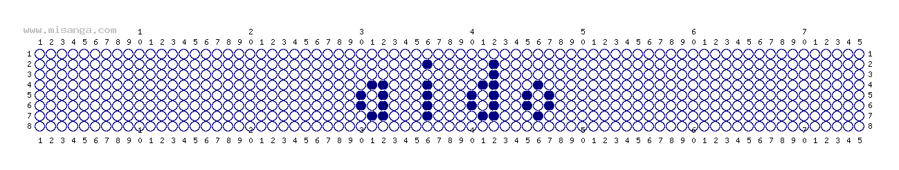 編みこみ文字ミサンガ製作図：AITO