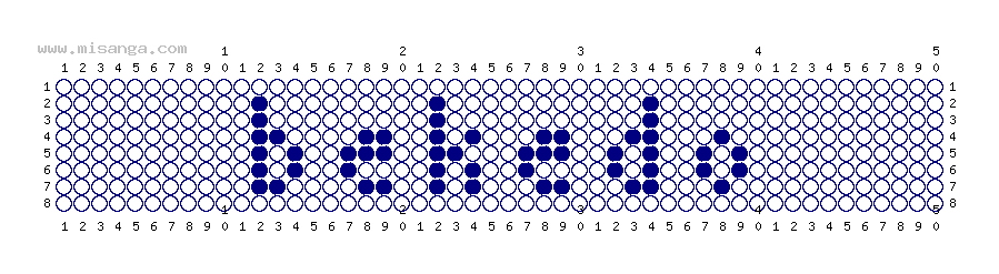 編みこみ文字ミサンガ製作図：REKUTO
