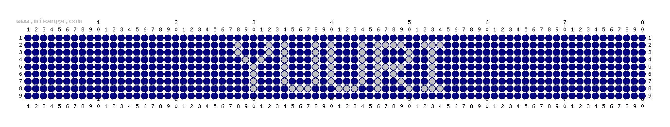 編みこみ文字ミサンガ製作図：YUURI