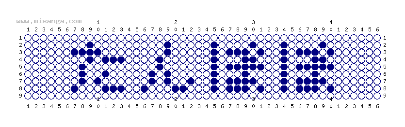 編みこみ文字ミサンガ製作図：たんぽぽ
