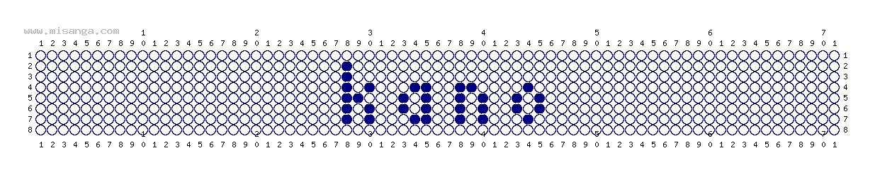 編みこみ文字ミサンガ製作図：KANO