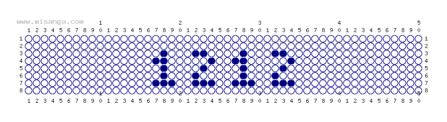 編みこみ文字ミサンガ製作図：1212