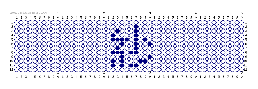 編みこみ文字ミサンガ製作図：紗