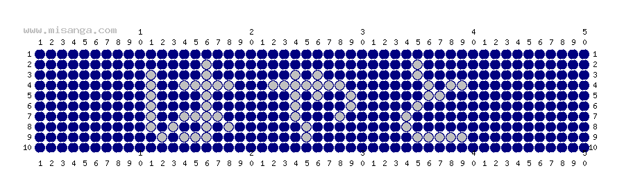 編みこみ文字ミサンガ製作図：はやと