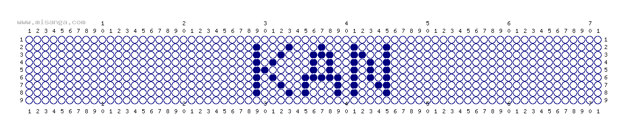 編みこみ文字ミサンガ製作図：KAN