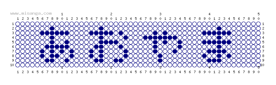 編みこみ文字ミサンガ製作図：あおやま
