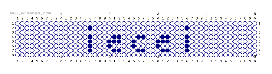 編みこみ文字ミサンガ製作図：YUSEI