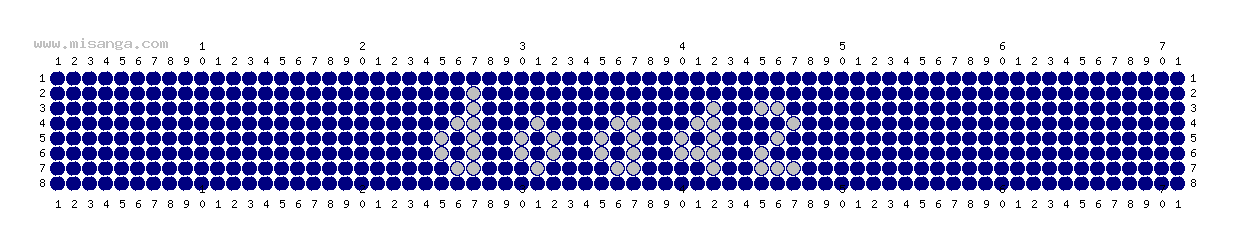 編みこみ文字ミサンガ製作図：TOA42