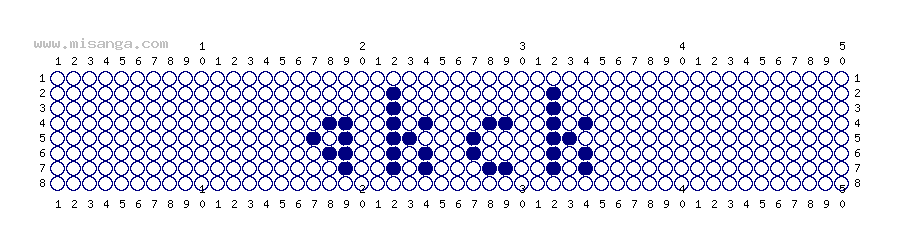 編みこみ文字ミサンガ製作図：GKSK