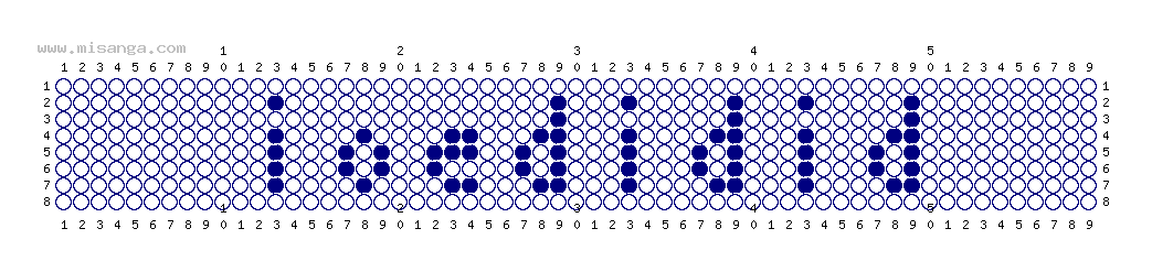 編みこみ文字ミサンガ製作図：YOUDIDIT