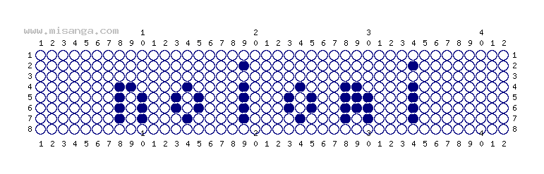 編みこみ文字ミサンガ製作図：NOZOMI