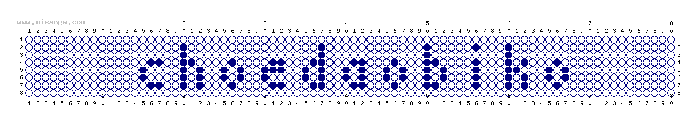 編みこみ文字ミサンガ製作図：SHOUTAORIKO