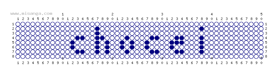 編みこみ文字ミサンガ製作図：SHOSEI