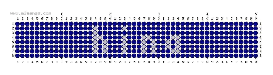 編みこみ文字ミサンガ製作図：HINA