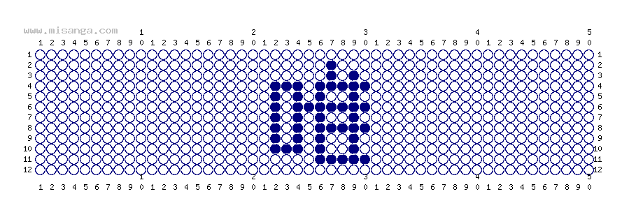 編みこみ文字ミサンガ製作図：唯