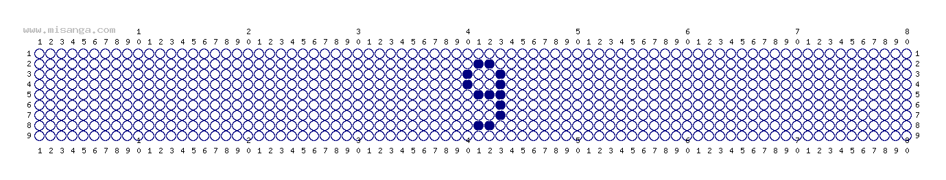 編みこみ文字ミサンガ製作図：9