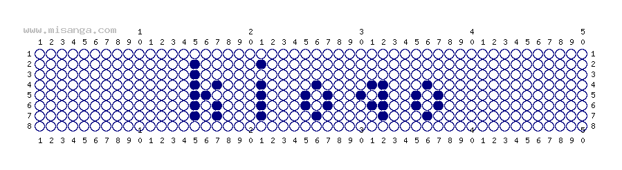 編みこみ文字ミサンガ製作図：KYOGO