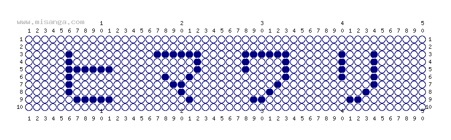 編みこみ文字ミサンガ製作図：ヒマワリ