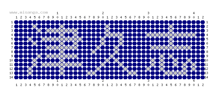 編みこみ文字ミサンガ製作図：津久志