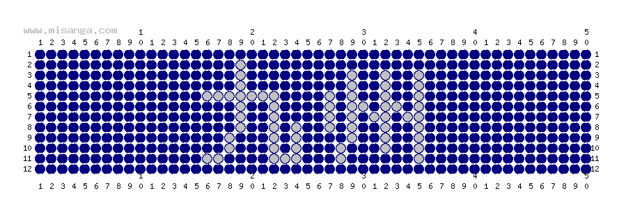 編みこみ文字ミサンガ製作図：九州