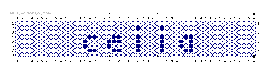 編みこみ文字ミサンガ製作図：SEIYA